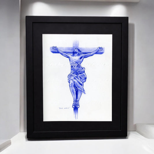 "COLD WORLD JESUS CRUCIFIX" PRINT