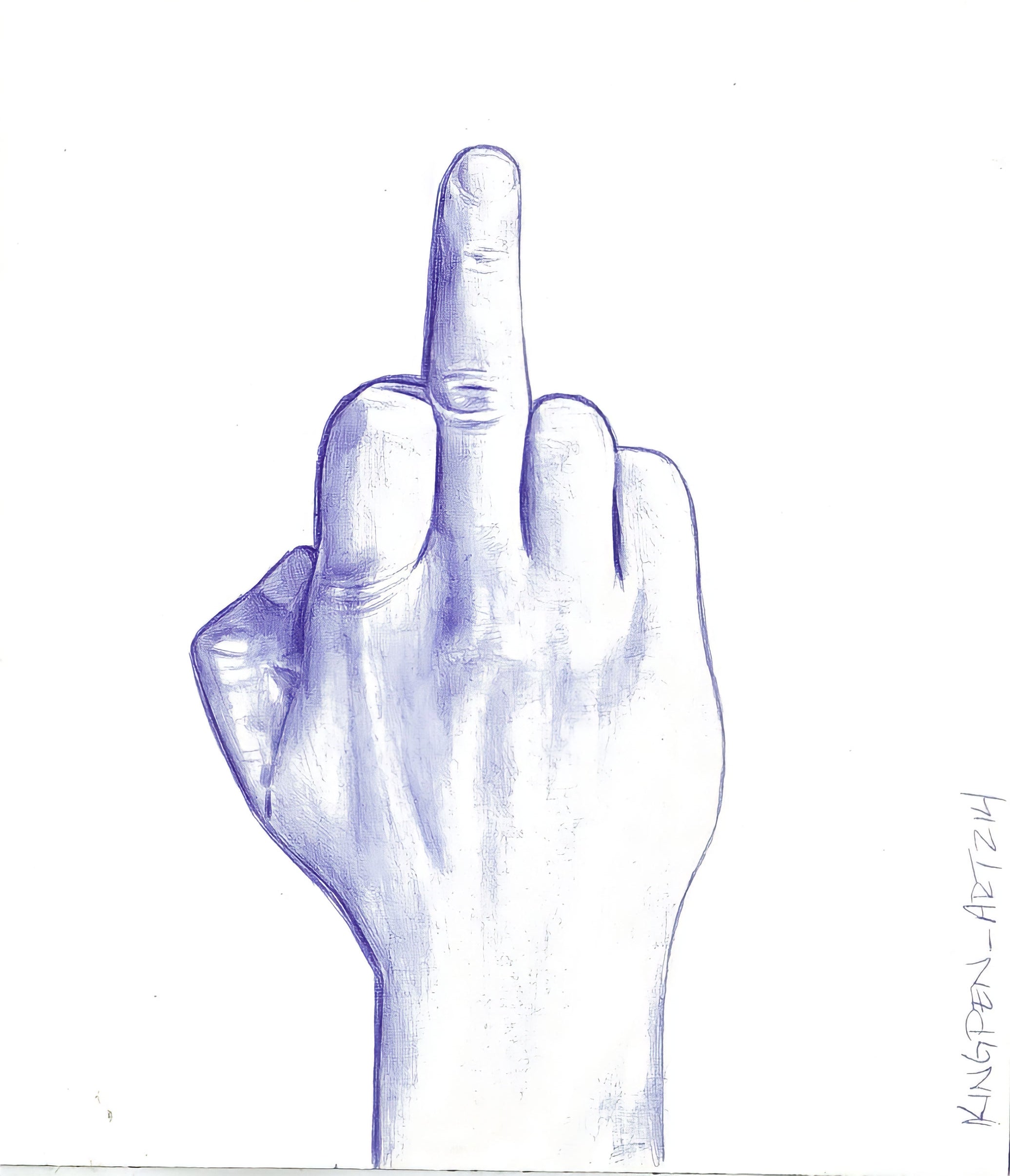 A drawing of a human hand with middle finger extended with background,  Stock Photo, Picture And Royalty Free Image. Pic. IMZ-GEV0050 | agefotostock